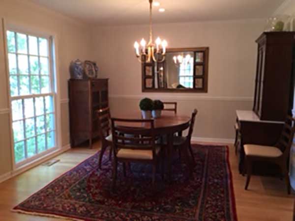 organized dining room